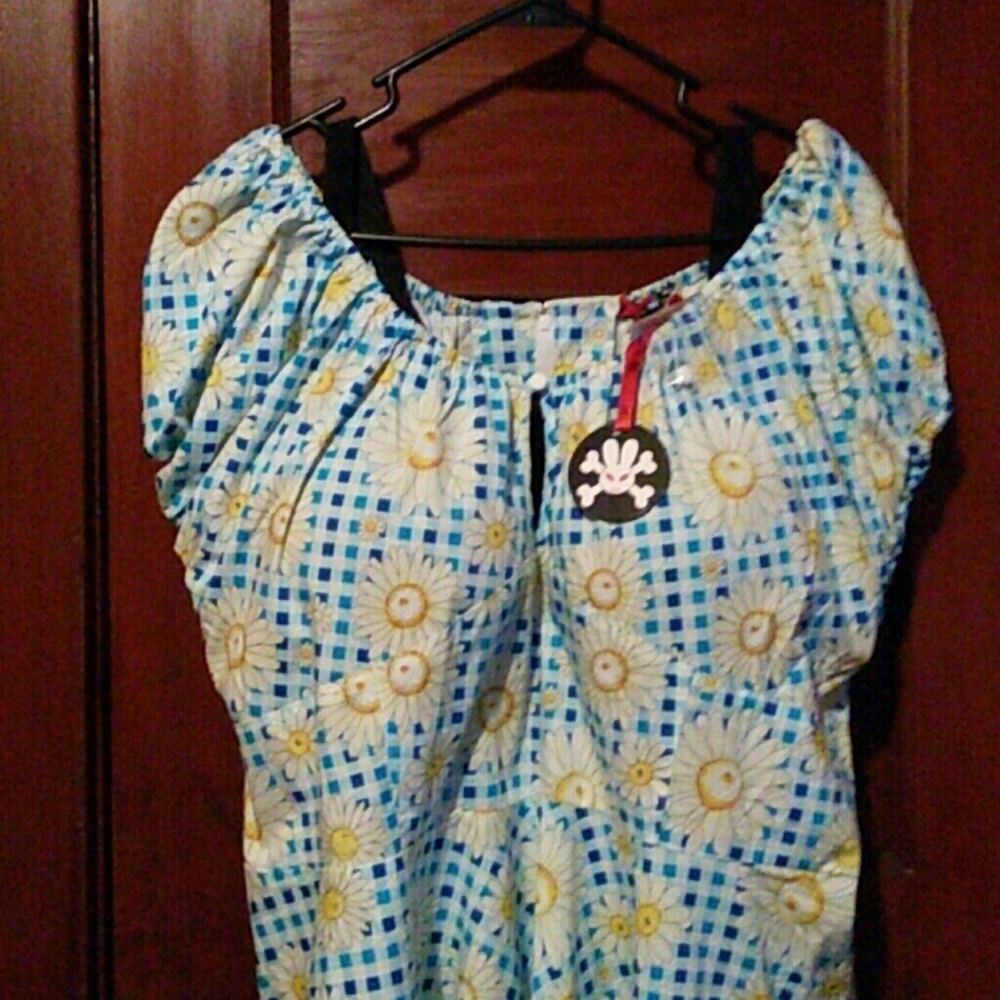 Hell Bunny Sunshine Mini PLUS Size Off Shoulder